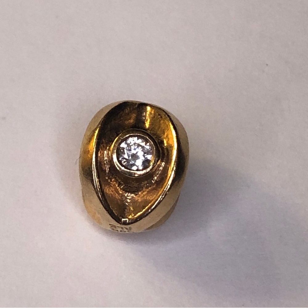 Retired Pandora Solid 14k CZ Eye Charm 585 Ale